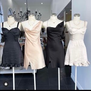 Black Mini Slip Dress